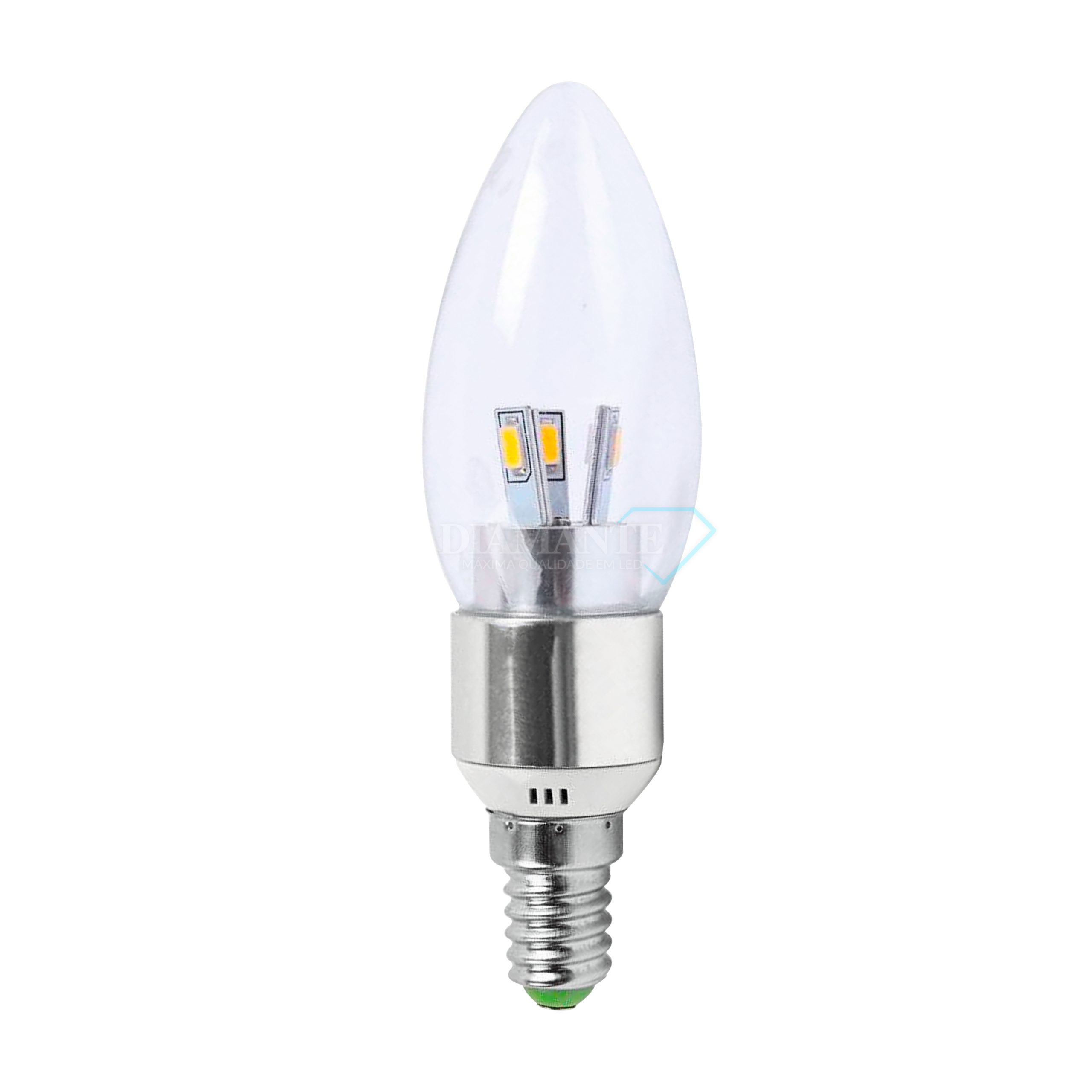 LÂMPADA LED DIAMANTE TIPO VELA 3W-3000K