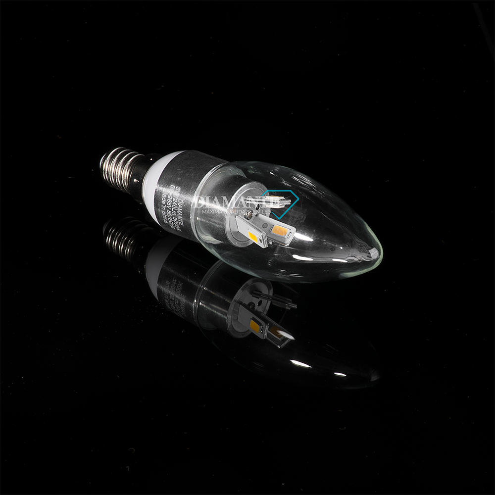 LÂMPADA LED DIAMANTE TIPO VELA 3W-3000K